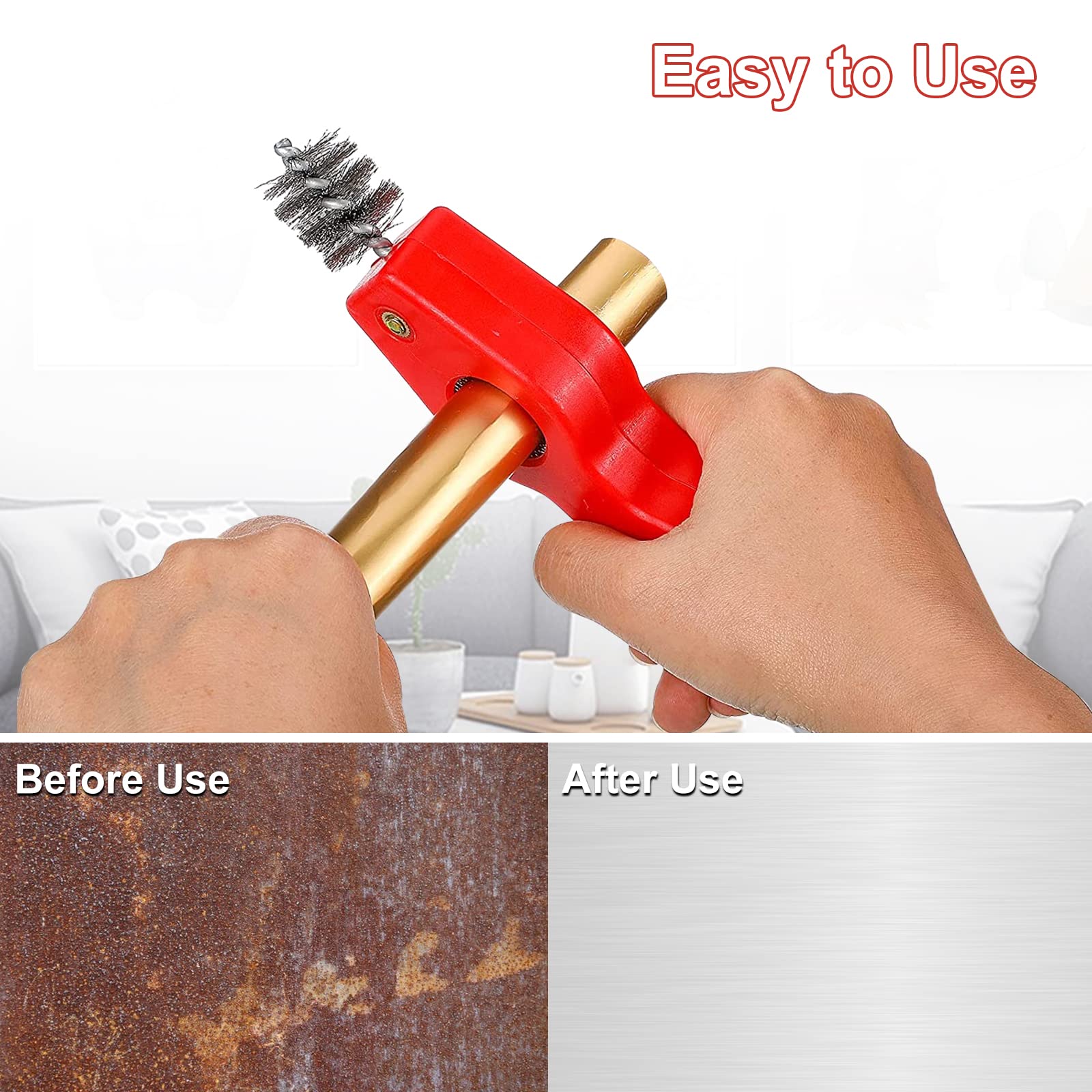 4 in 1 Pijp Cleaner Tool, Ontbramen Koperen Pijp Cleaner en Ruimer voor Solderen voor Buizen voor Loodgieters
