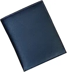 Carteira masculina de couro genuíno estilo europeu grande Hipster com dobra dupla preta da Bullz