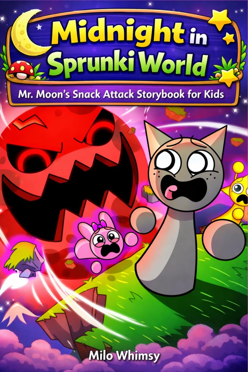 Midnight in Sprunki World: Mr. Moon's Snack Attack Storybook for Kids