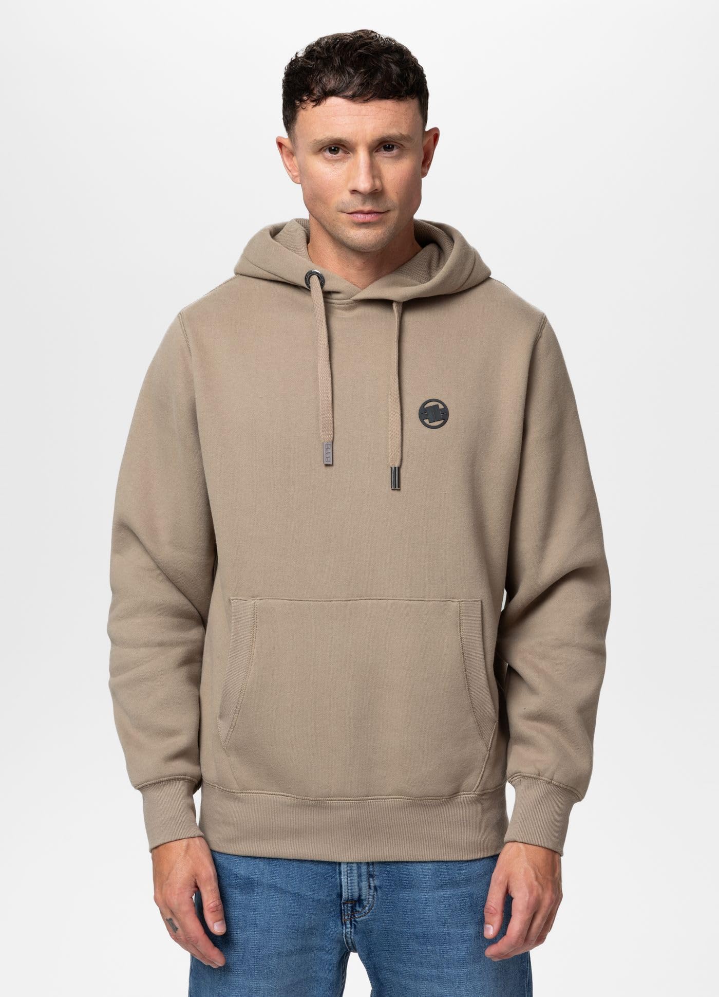 PITBULL - Bluza męska z kapturem SMALL logo, bluza z kapturem męska z logo, sweter z kapturem, wygodna bluza z kapturem, bluza z kapturem
