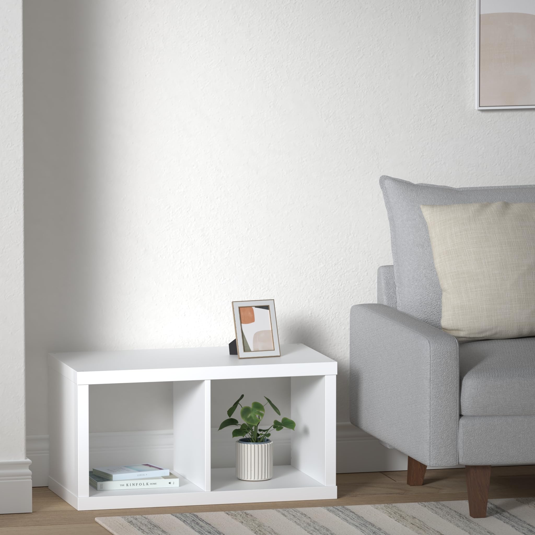 Ikea Kallax Mensola per libri, mensola da parete, divisorio, colore bianco (77 x 42 cm)