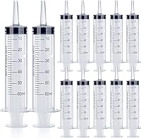 Vista 14 de Jeringa Luer Lock de 0.0 fl oz sin aguja, jeringas de plástico de 1 cc selladas individualmente estériles con tapas de punta, sin agujas