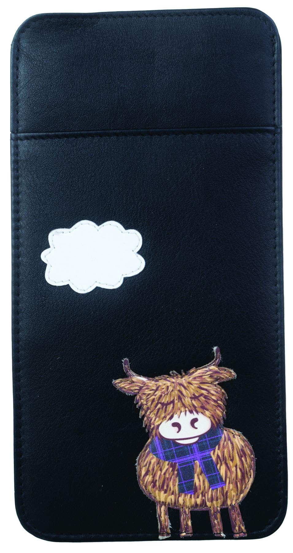 Mala Leather Bella Collection Soft Slim Leather Glasses Case 5195_33 Black