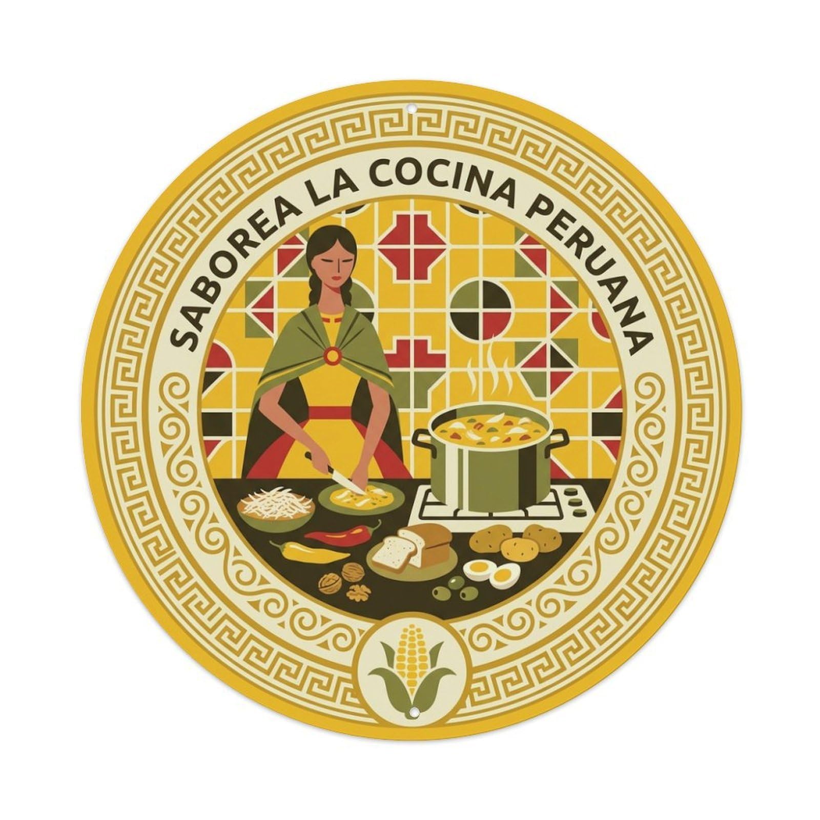 Celebrate Peru Cuisine Taste Aji De Gallina Metal Tin Sign