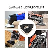 Vista 3 de Almohadilla de pulido de fieltro triangular de lana con base de acero de aleación para herramienta oscilante