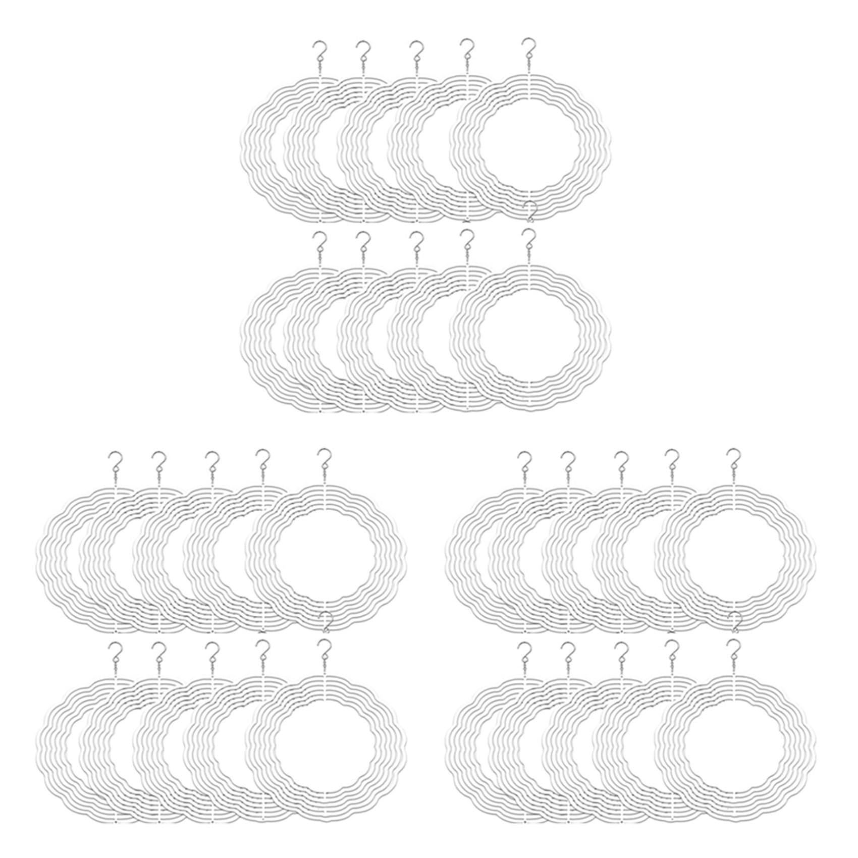 Hndhbfgrt 30Pcs 8 Inch Sublimation Wind Spinner Blanks 3D Wind Spinners Hanging Wind Spinners for Indoor Outdoor Garden Decoration
