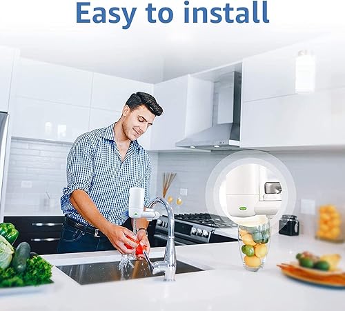 Miniatura 5 de AQUACREST Filtro de agua para grifo, repuesto para filtro de agua Culligan® FM-15RA, sistema de filtración Culligan® FM-15A, acabado blanco (paquete