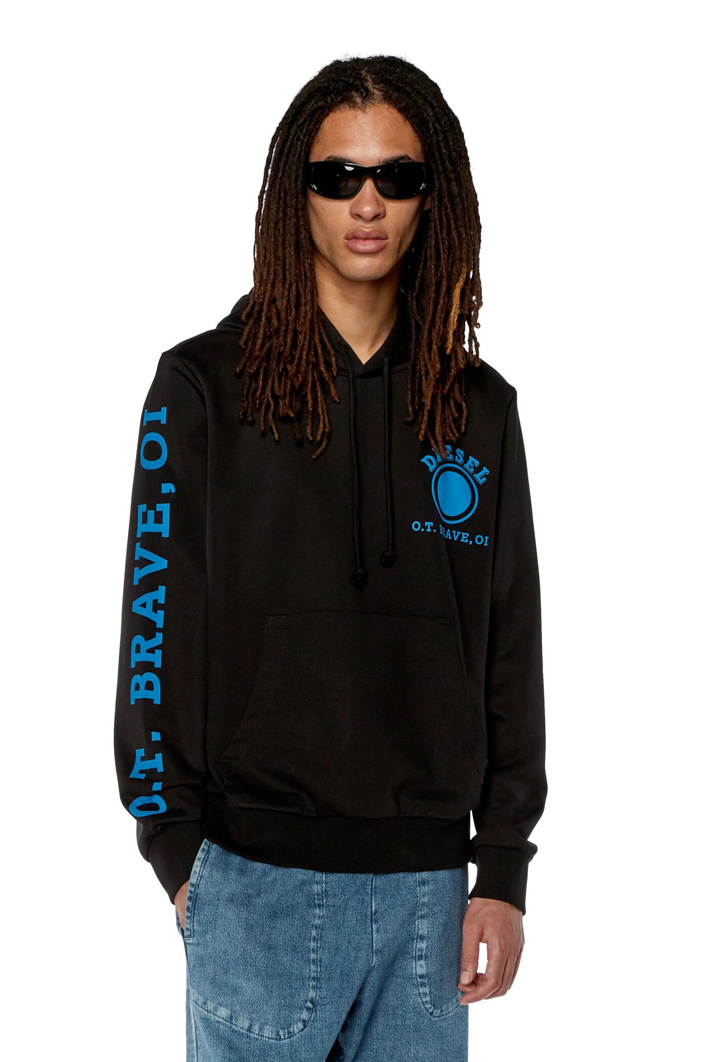 Diesel Herren Schwarz - Hoodie Mit Logo - Sweatshirts & Hoodies - K -S