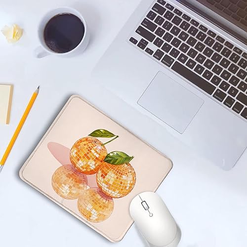 Miniatura 4 de Alfombrilla de mouse naranja, alfombrilla de mouse de bola de disco naranja retro Y2K para mouse inalámbrico, computadora portátil, accesorios de