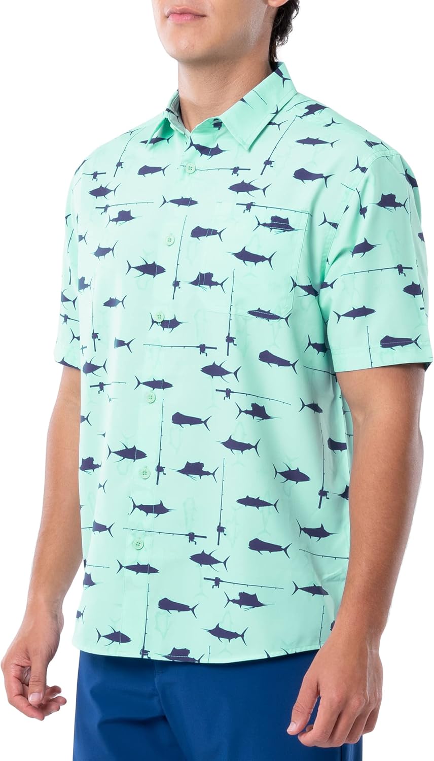 Guy Harvey Men's Short Sleeve Performance Fishing Shirt - Image 2