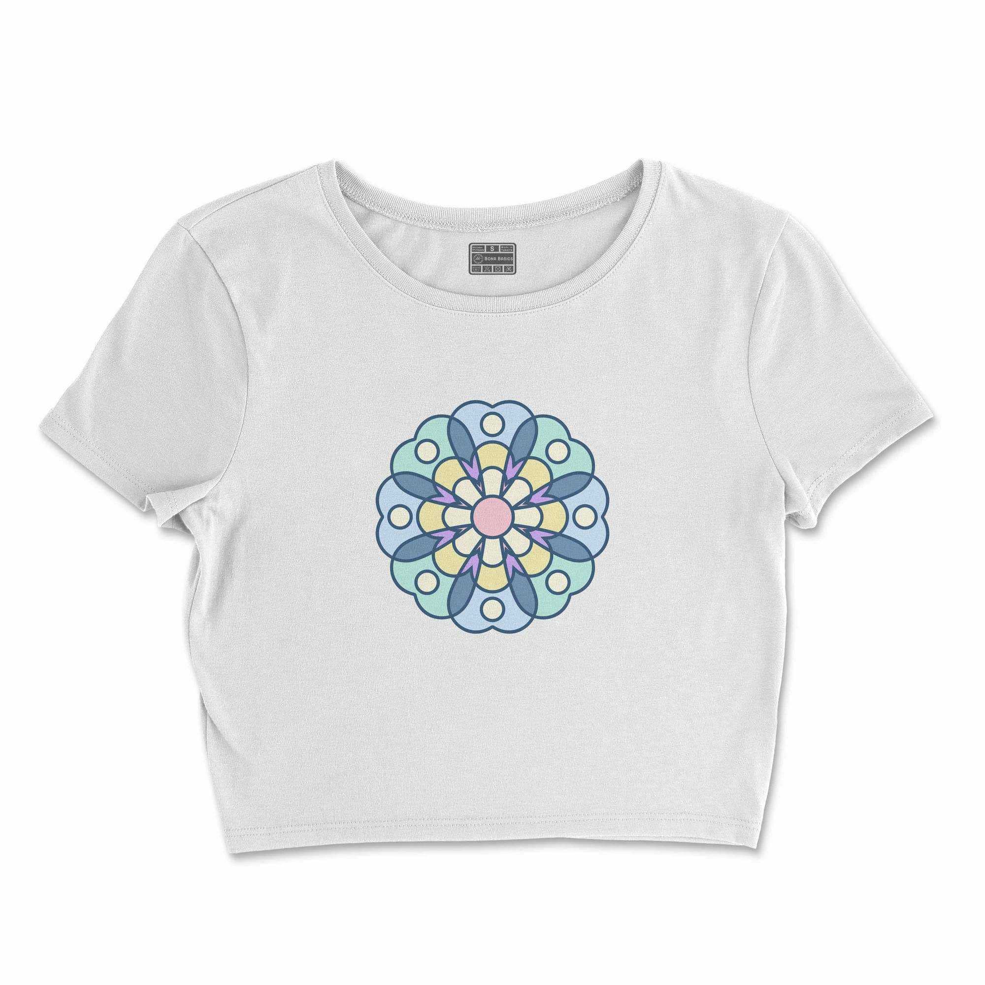 Bona Basics, Digitally Printed Women's Basic T-Shirt,%100 Cotton, White, Casual, Women's Tops, Size: XL, White, XL Short