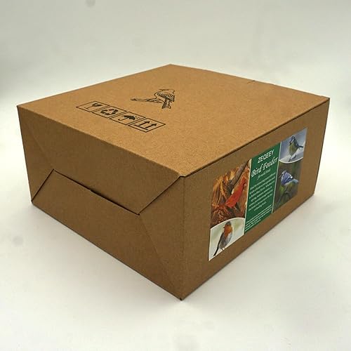 Miniatura 9 de Comedero para pájaros con ventana con ventosa fuerte, comedero para pájaros de gran capacidad, bandeja extraíble para semillas con orificio de