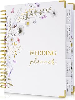 Wedding Planner Book and Organizer, Bridal Wedding Book Planner with Tabs to Guide American Wedding, Ceremony Outline, Countdown Calendar, Perfect Engagement Gift for Women, Couple, Bride to Be
