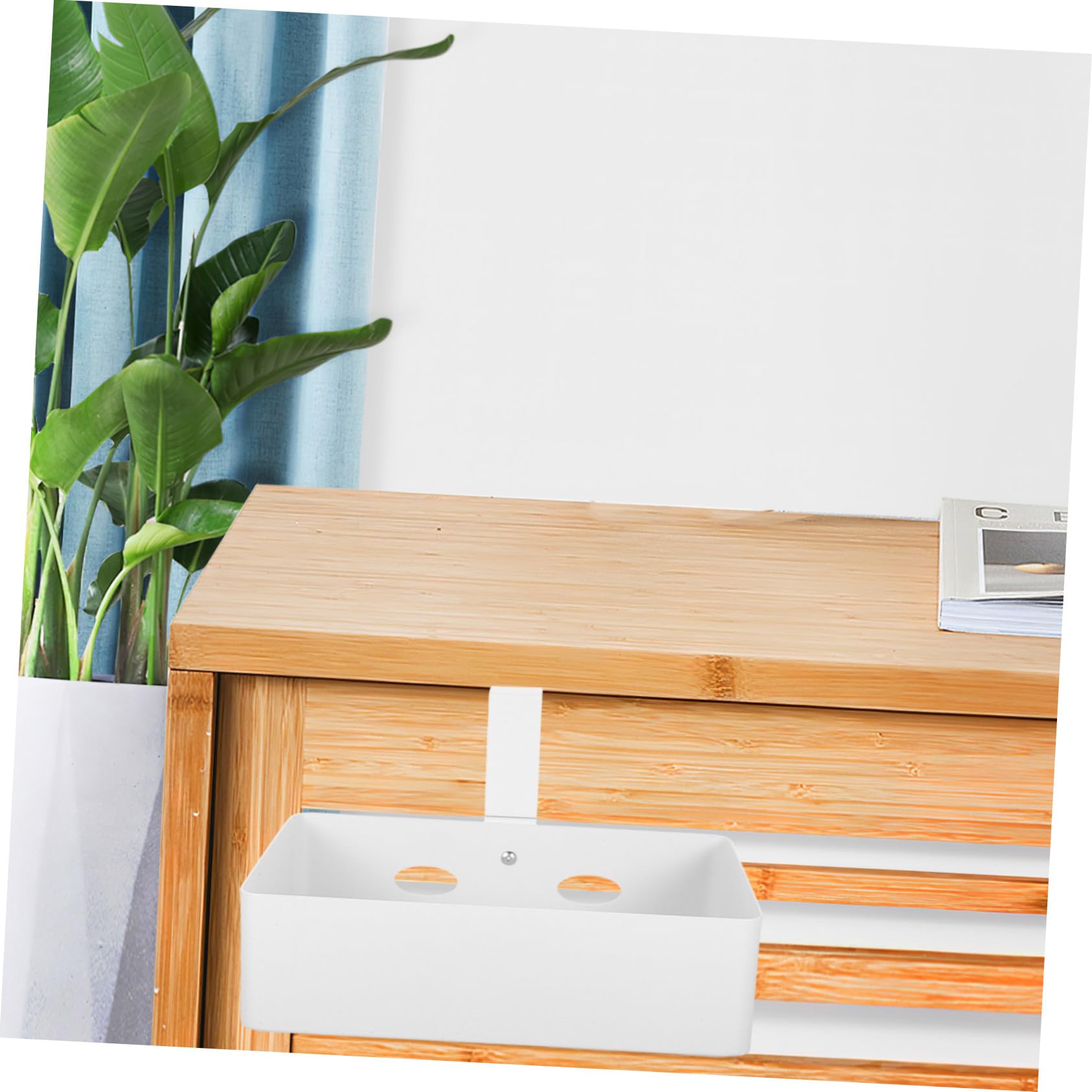 VILLCASE Cestino Portaoggetti in Metallo Organizer Multiuso per Piccoli Spazi con Manico per Facile Trasporto per Cucina Bagno e Dispensa