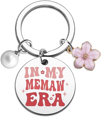 Memaw Gifts Memaw Keychain Mothers Day Gifts For Grandma Jewelry Charm Birthday Christmas Gift