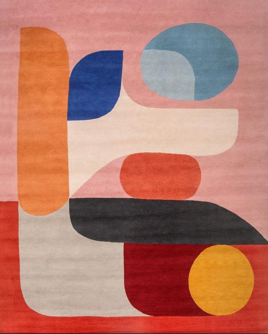 Tapis en laine abstrait pour réchauffer un sol froid avec style