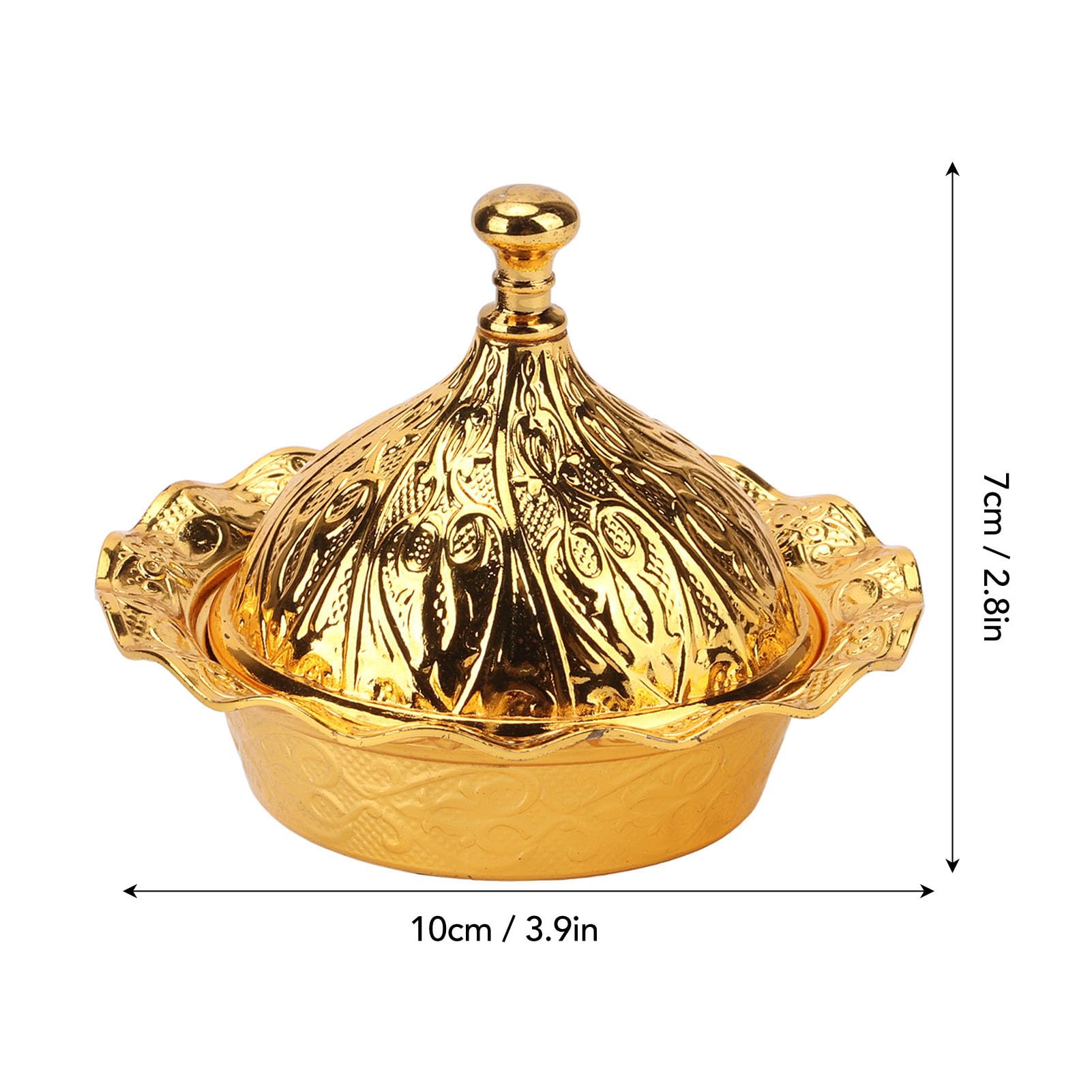 Eujgoov Goldene Orientalische Zuckerdosen, Zuckerdose Bonbonglas mit Deckel für Hochzeit Party Dekorative Snacks