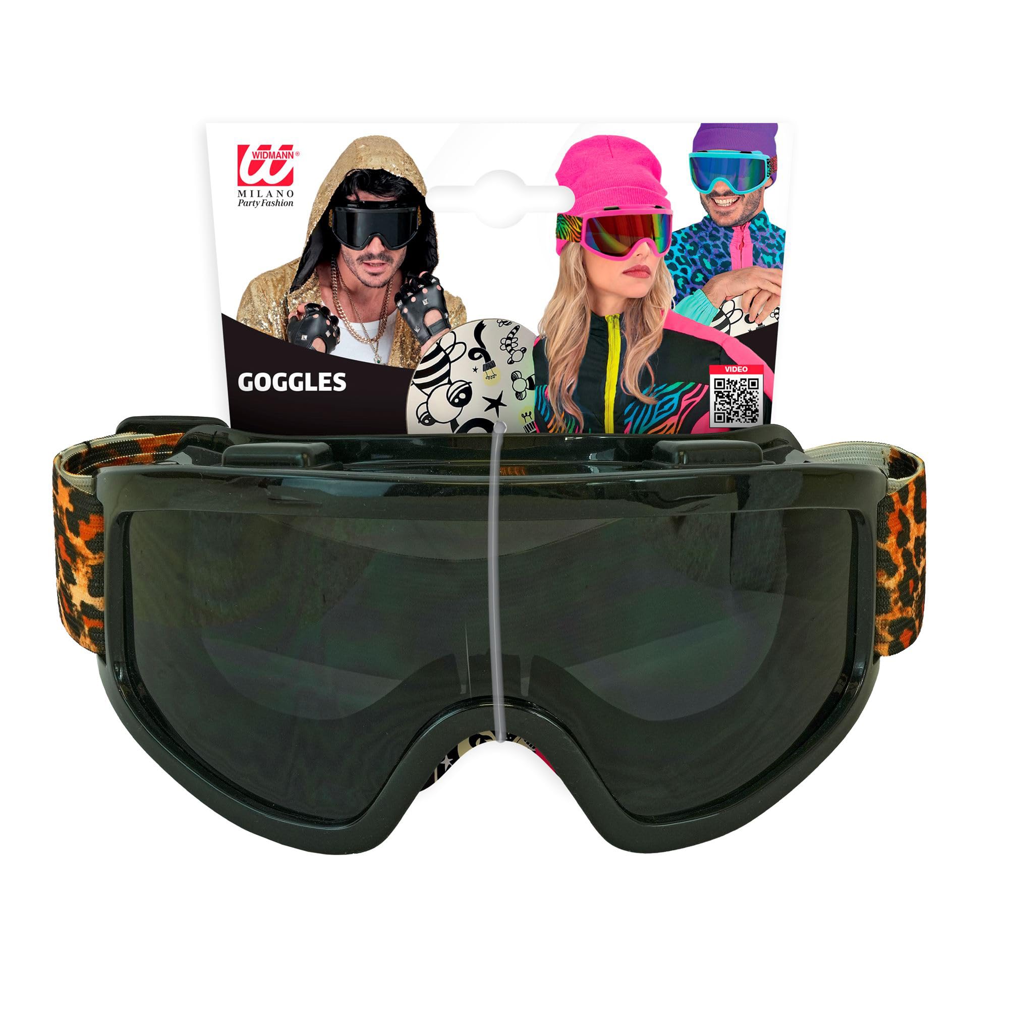 W WIDMANN MILANO Party Fashion - Ski Goggles/Snowboard Goggles Accessory for 80s Fancy Dress Costumes, Apres Ski Theme Party — image 1