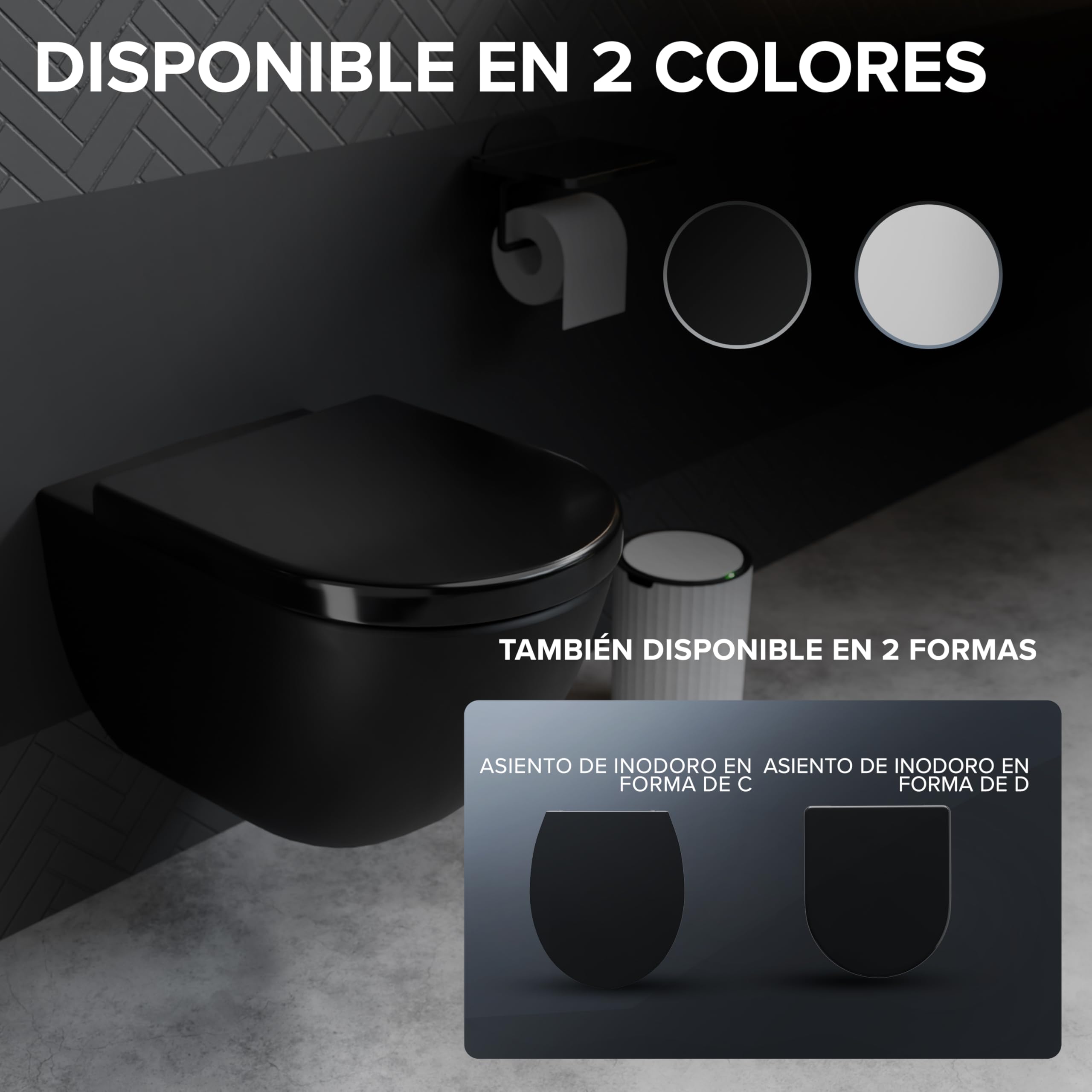 ovimar Asiento de inodoro Trone D Form | Negro | Tapa de inodoro con descenso automático Softclose | Duroplast | Fácil montaje desde arriba | Asiento de inodoro con función de liberación rápida y