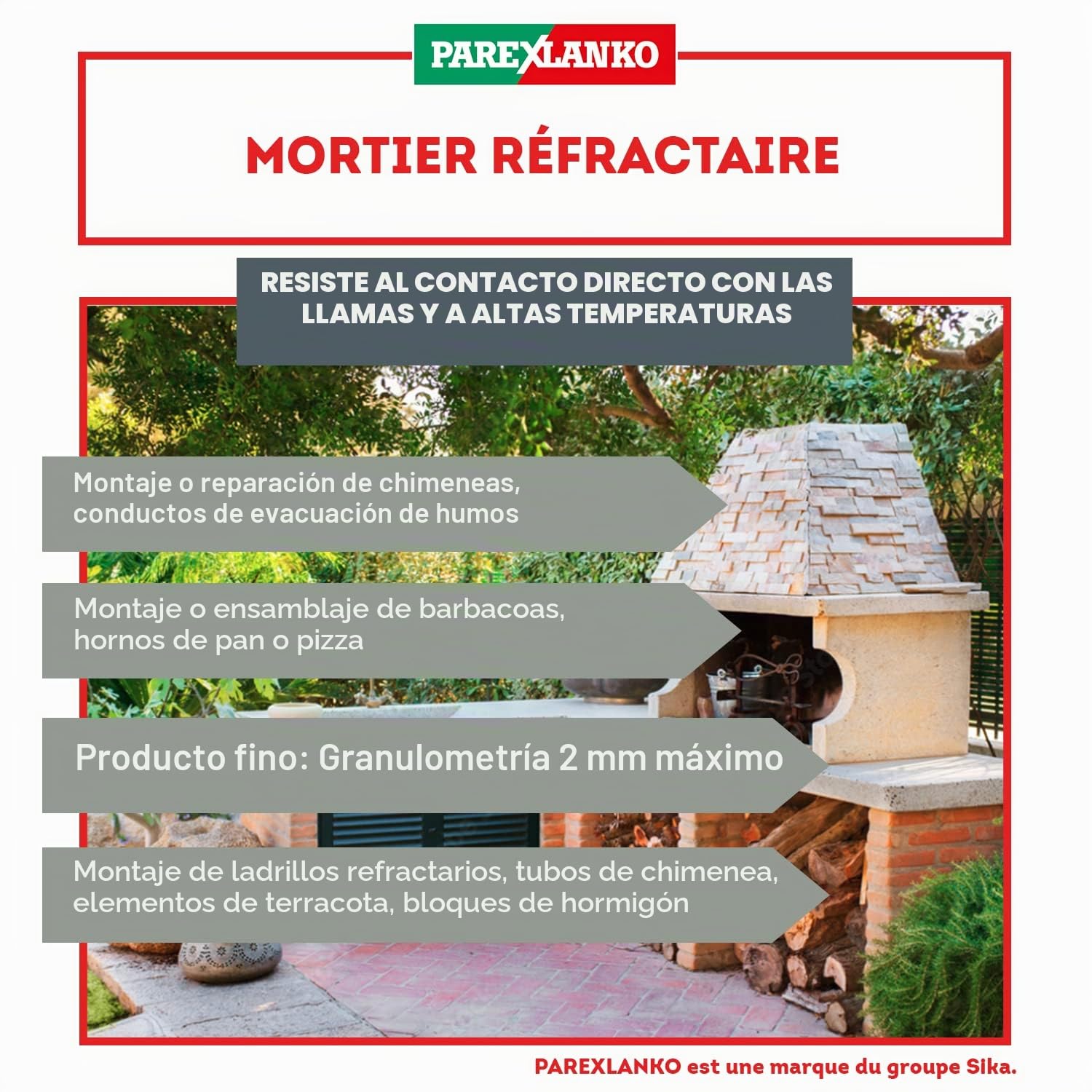 ParexGroup LA2822-2822 refractarios Mortero 5 kg
