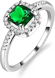 Anéis de noivado quadrados de cristal CZ femininos melhores anéis de compromisso alianças de casamento para mulheres KR002