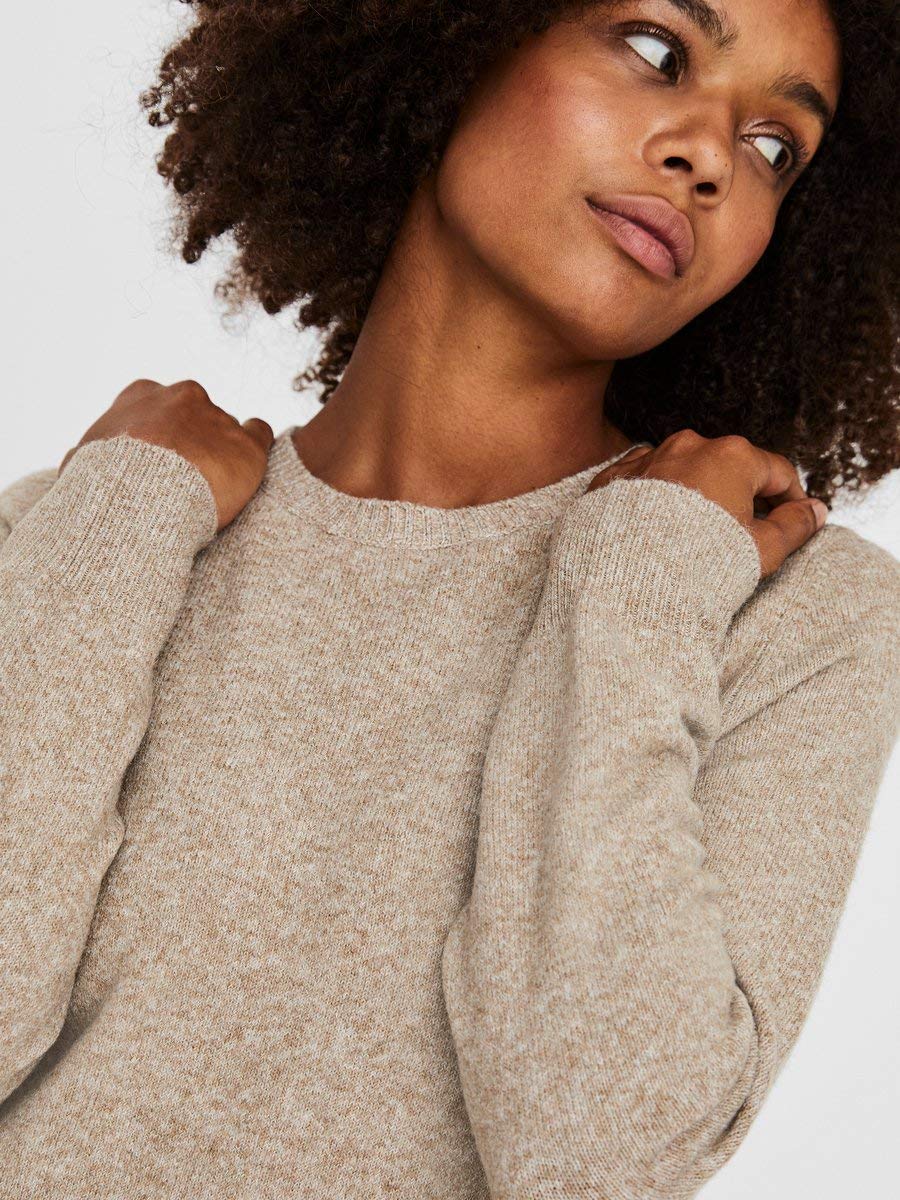 Vero Moda Vmdoffy Ls O-Neck Dress GA Noos Robe Femme