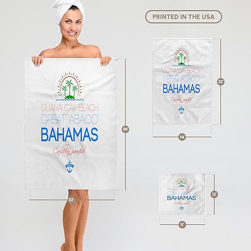 Miniatura 6 de 3dRose Guana Cay Beach, Great Abaco, Bahamas. Summer Vacation Gift, Souvenir - Towels (twl-318408-2)
