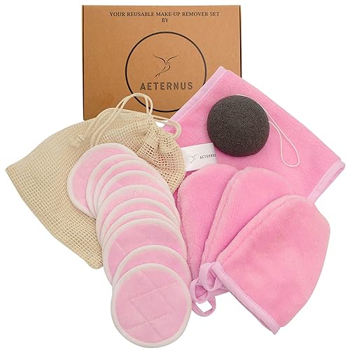 Miniatura 1 de AETERNUS Juego de eliminación de maquillaje todo en uno, juego de limpieza facial para el cuidado de la piel, 16 piezas, con almohadillas faciales