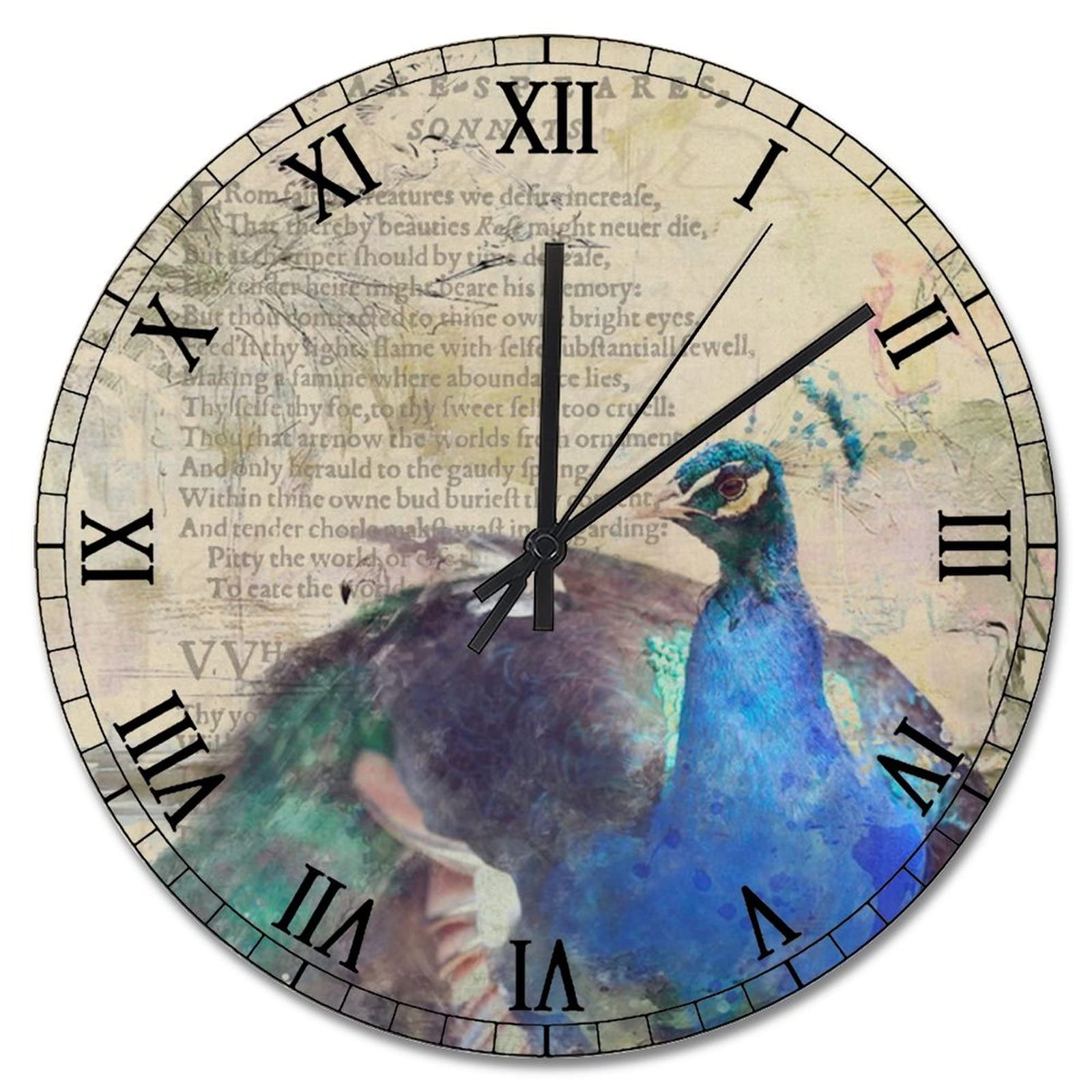 Grande horloge murale silencieuse pour une ambiance de ferme dans la chambre