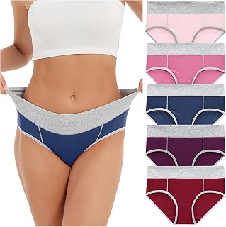 NHNKB Women's Underwear Panties Cotton Women's Underwear Cotton Thong Underwear Bikini Colour Briefs Underpants Patchwork Women Knickers Panties Solid Sexy Lingerie Sexy Women