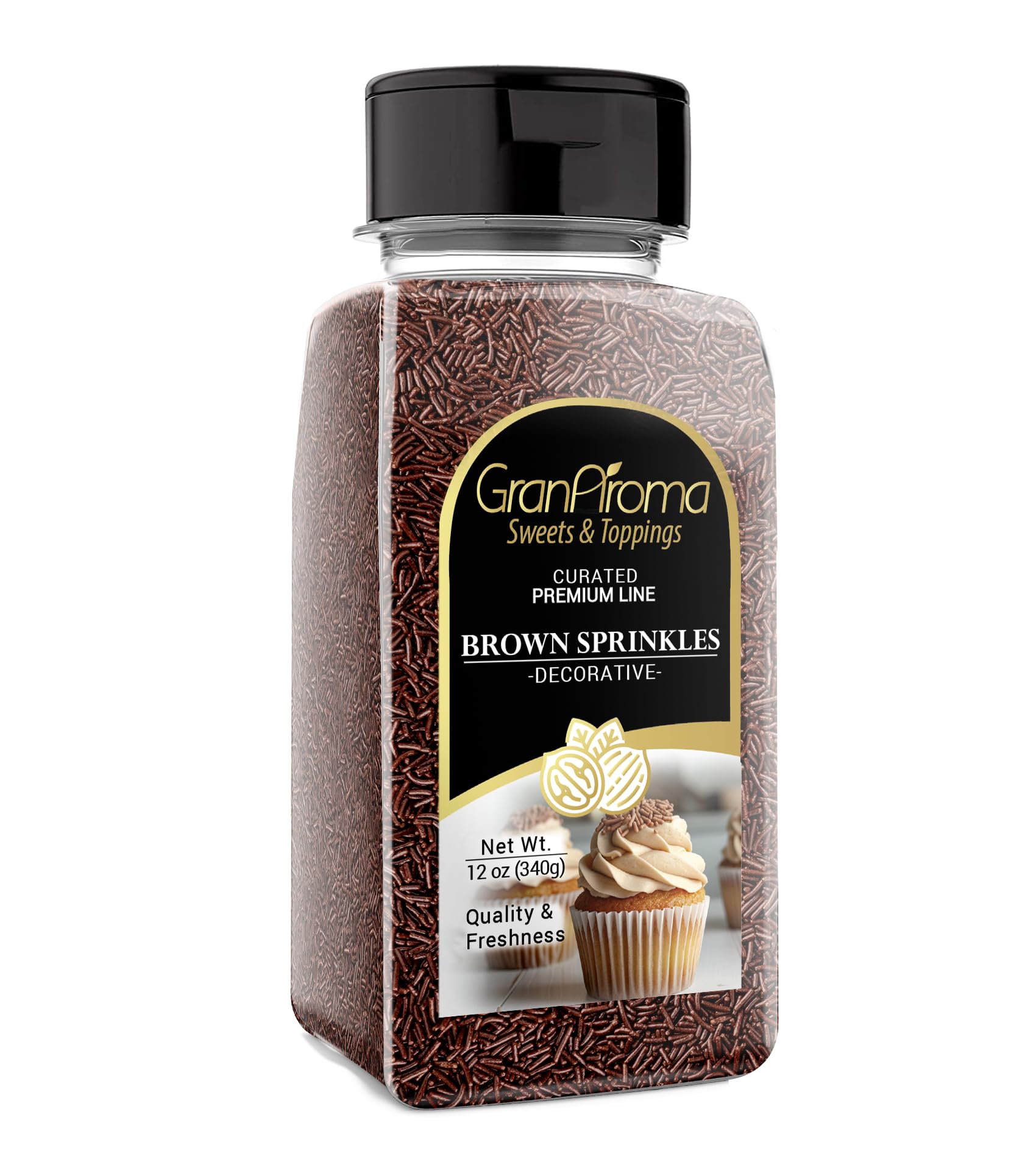 GranAroma Brown Sprinkles, 12 oz, Decorative, Cakes & Cupcakes