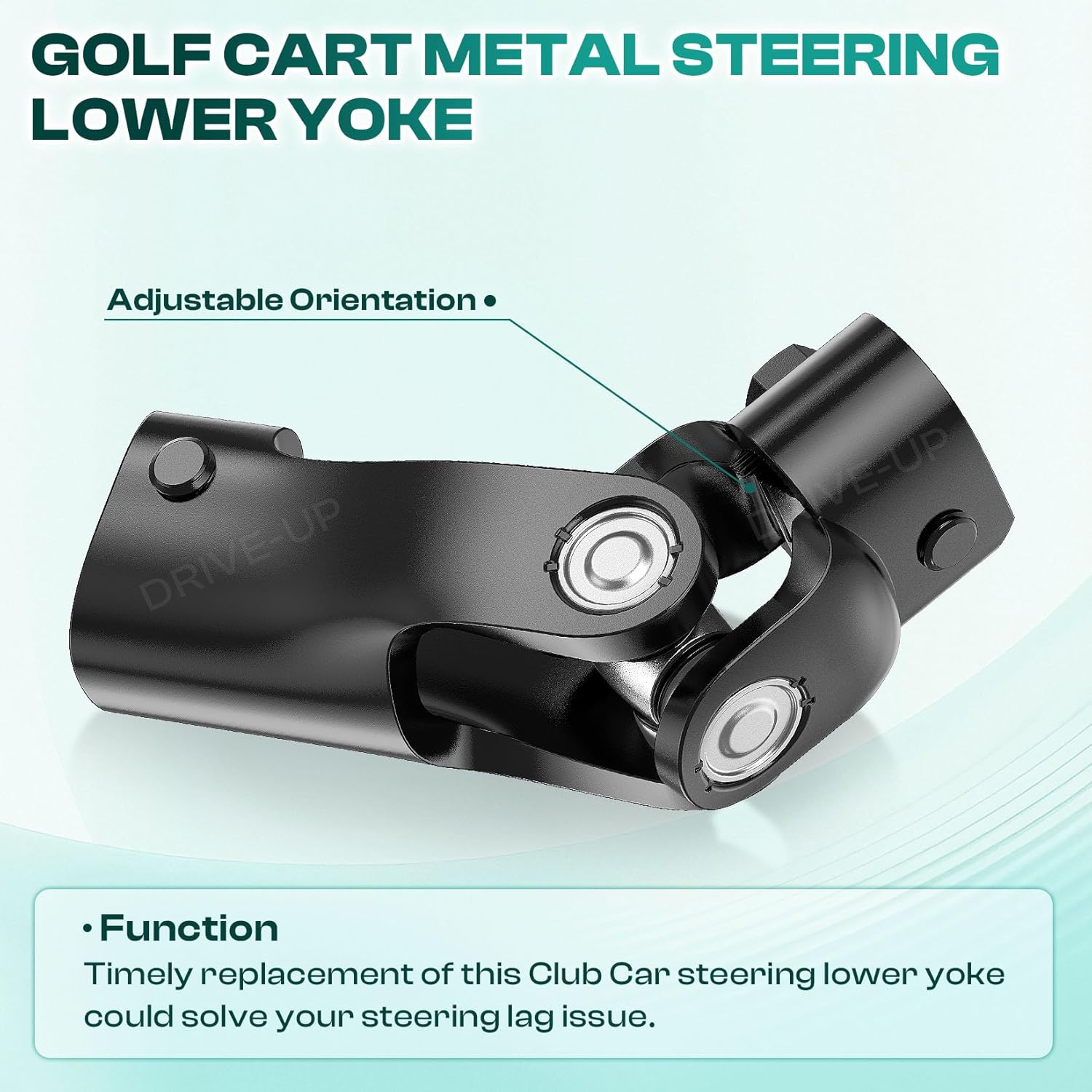 DRIVE UP Golf Cart Metal Steering Lower Yoke for Club Car Precedent 2004-Up and Tempo 2018-Up Golf Carts 103810201