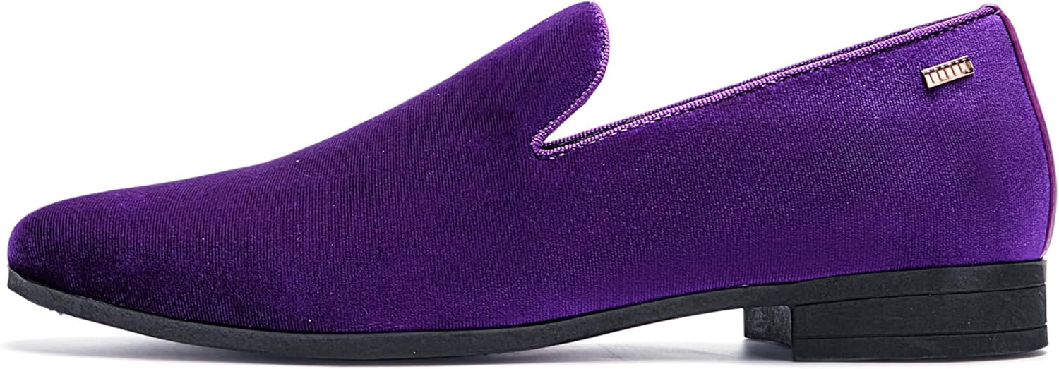 UUBARIS Mens Velvet Loafers Slip-on Dress Shoes Fashion Style Driving Shoes Classic Tuxedo Shoes Casual Oxford Shoes - Image 2