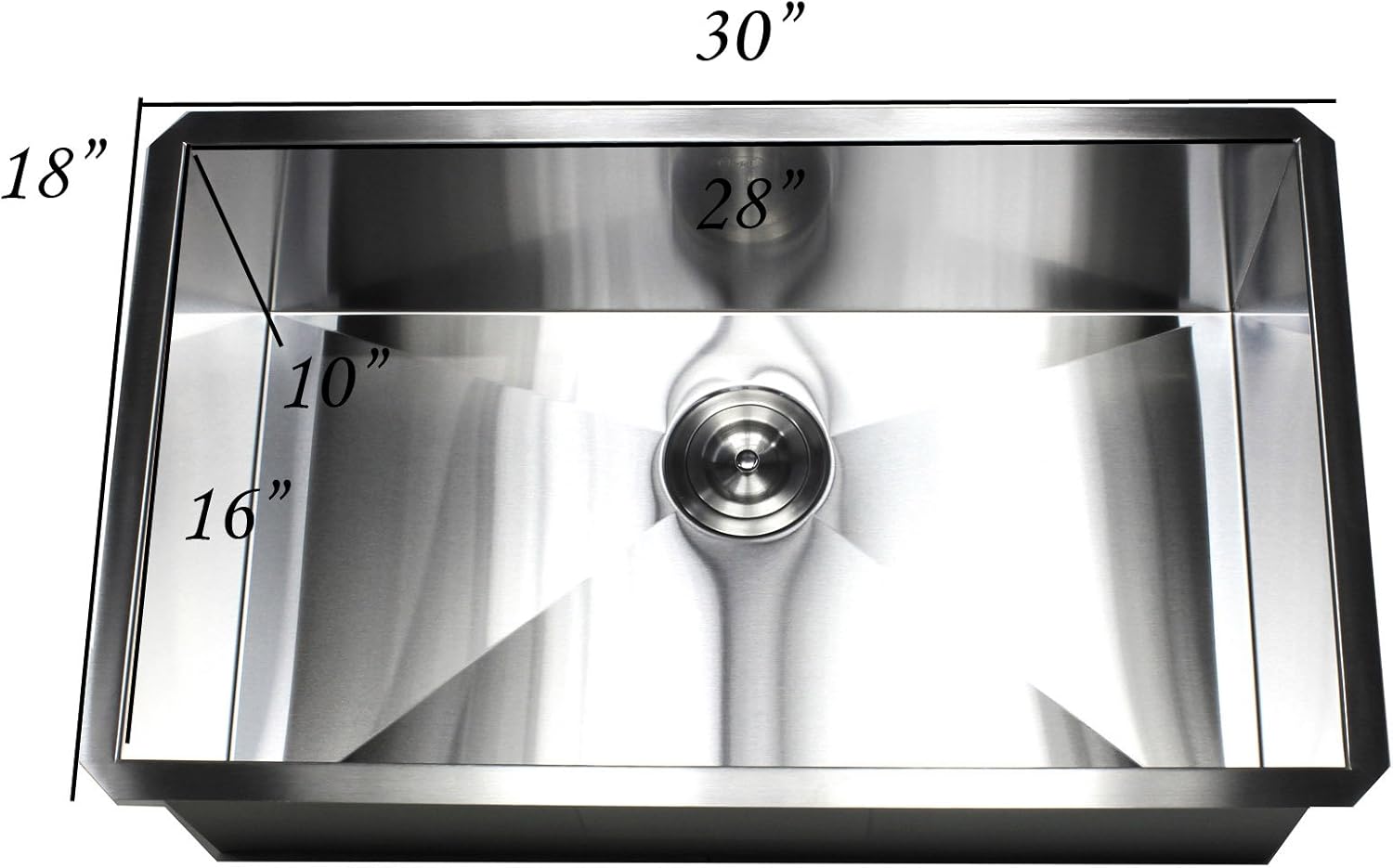 ❤ Crazy Deals Zero Radius Contemporary Design 16 Gauge Durable Undermount Single Bowl Stainless Steel Kitchen Sink/Bar Prep Sink With Lift Out Basket Strainer (30 Inch) Product Deal Zero Radius Contemporary Design 16 Gauge Durable Undermount Single Bowl Stainless Steel Kitchen Sink/Bar Prep Sink With Lift Out Basket Strainer (30 Inch)