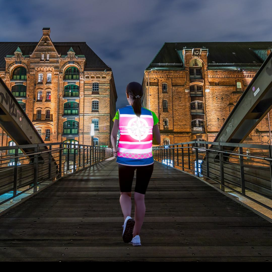 REEFLEXX Gilet réfléchissant élégant pour femme | Gilet de sécurité visibilité circulation routière