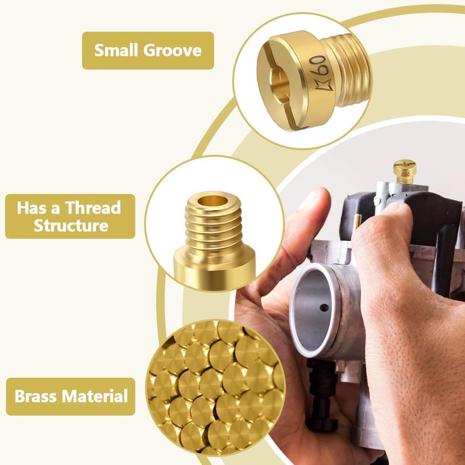 25 getti carburatore, getti per carburatore, kit di ricambio per carburatore Dellorto carburatore PHBG 55‑115 M5