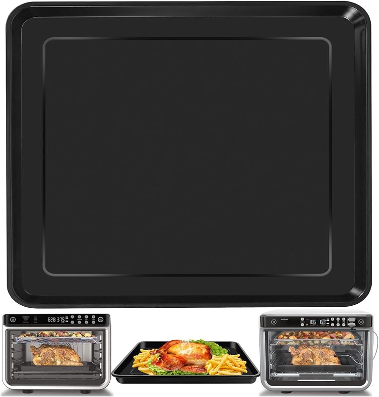 Air Fryer Grill Pan for Ninja Foodi DT251 DT201 DT200, 13.6" x 11.6" Replacement Crisper Tray, Non-Stick Sheet Pan Baking Roasting Plate for Ninja Foodi 10-in-1 XL Pro Air Fry Oven, Dishwasher Safe