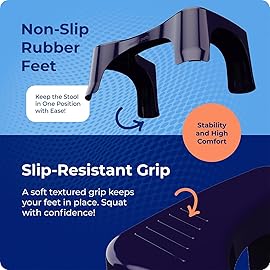 Squatty Potty Simple Bathroom Toilet Stool, Deep Purple 7, Ergonomic Stool - Posture-Enhancing Bathroom Footrest for Improved Digestion & Constipation Relief