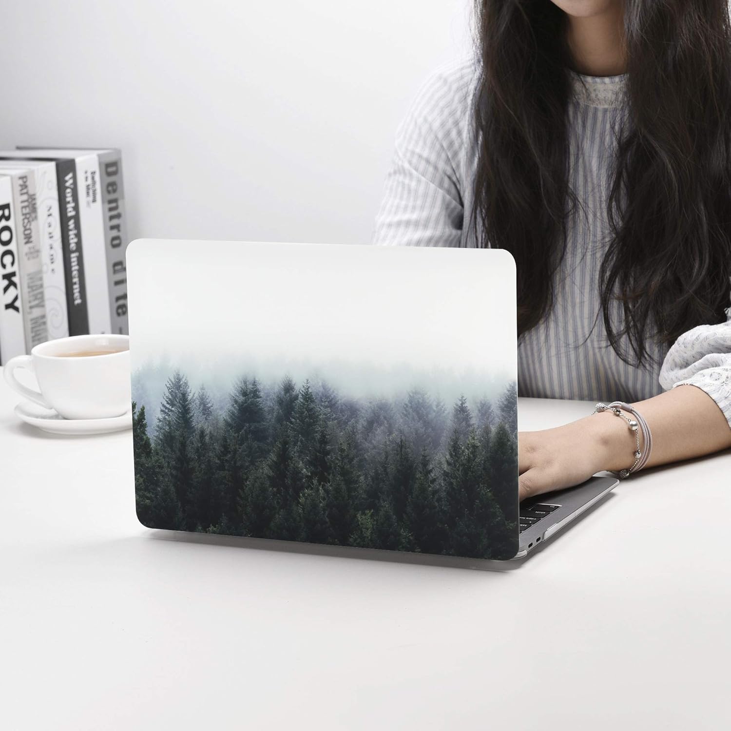 Blасk Frіdау Sаlе 2022 MacBook air 13 Inch A1932 Forest Plastic Laptop Hard Shell Cover Sleeve Matte Rubberized (2020 2019 2018 Release, Touch ID) with Silicon Keyboard Cover and Dust Brush-Forest