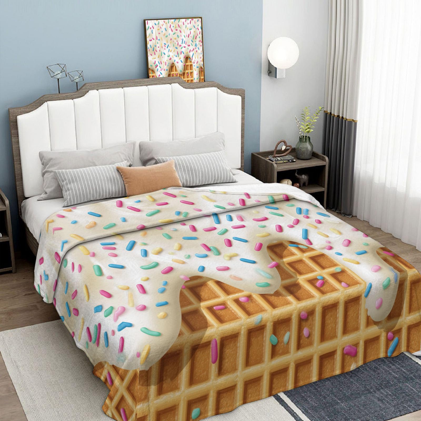 Couverture Polaire Flannel Moelleuse Chaude Douce Plaid Lit Chambre Canapé Camping 220x240