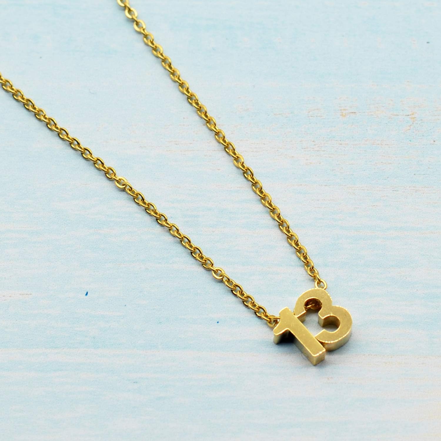 M&T 2015 Stainless Steel Handmade Number Necklace, Personalize Memorial Necklace(7~13) - Image 3