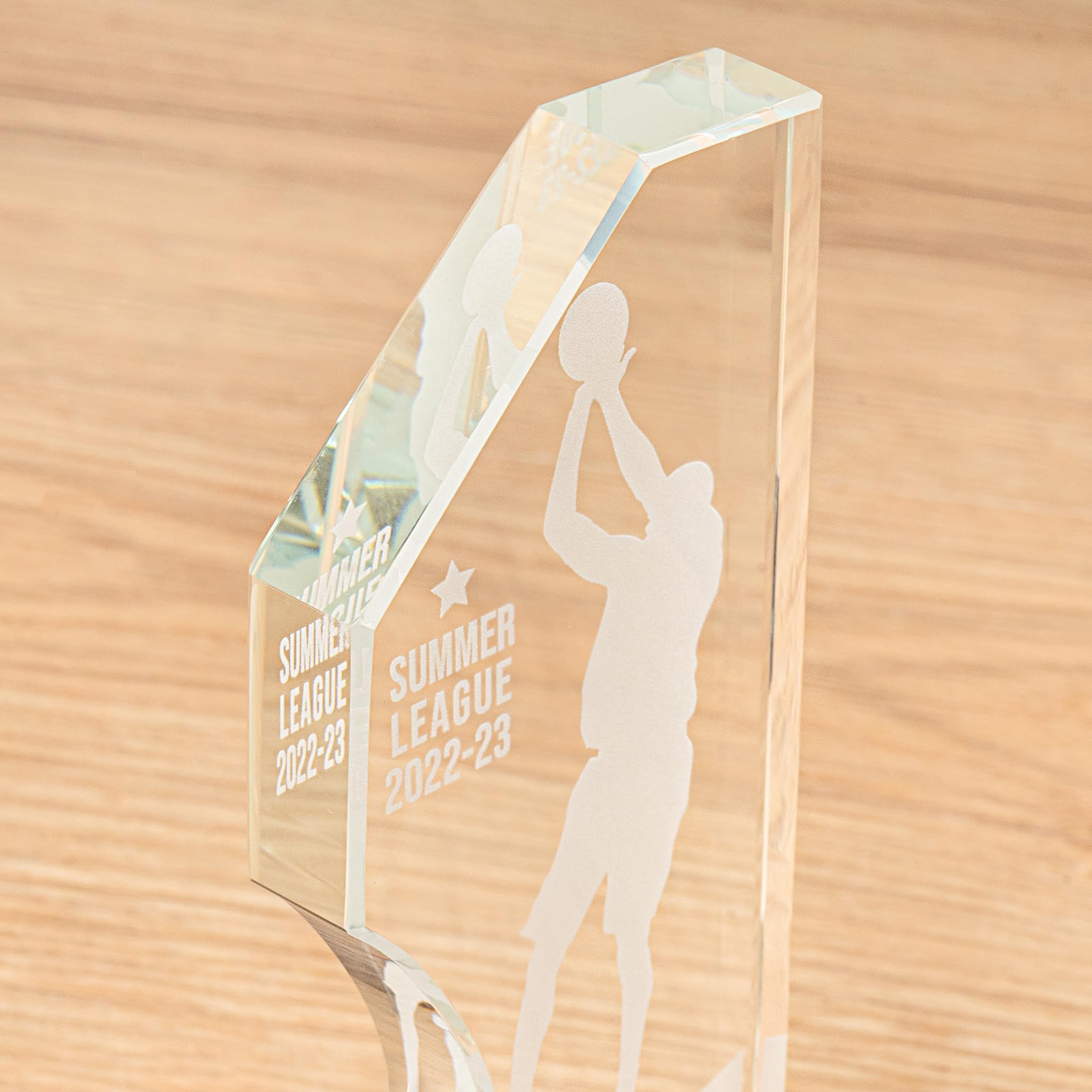 Wanapix | Trofeo Personalizzato in Vetro | Incisione Laser | Astuccio Incluso | Premio/Trofeo/Ricordo | Numero 1 | 10x18 cm