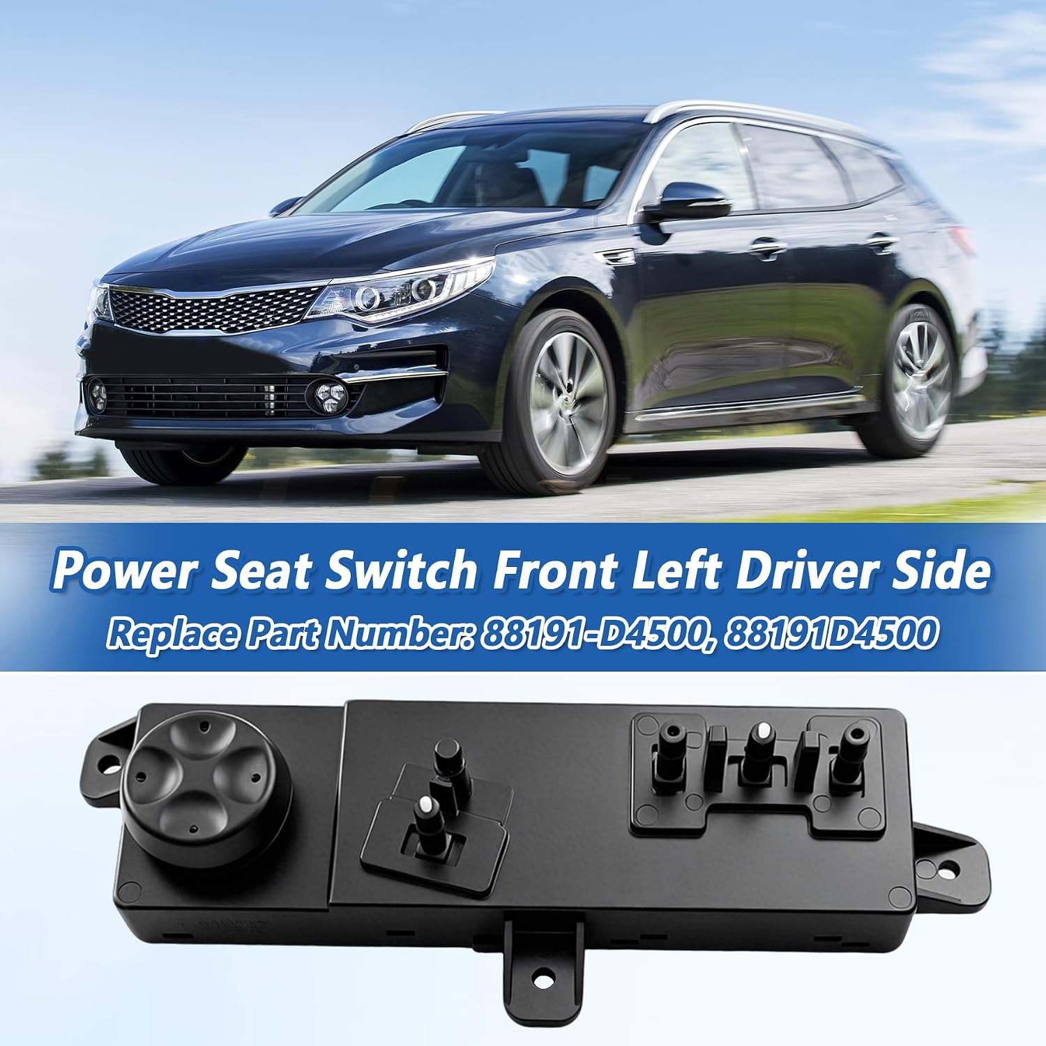 Power Seat Switch Front Left Driver Side Fit for Kia Optima 2016-2020 Replace 88191-D4500 88191D4500