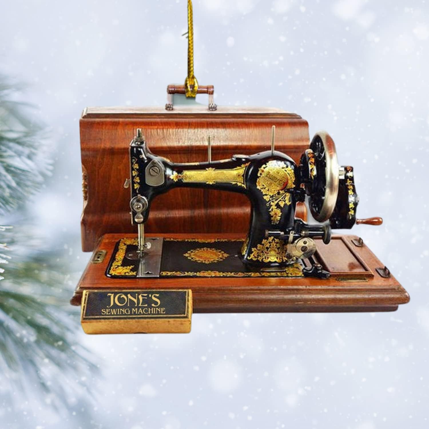 Suseaz Personalized Sewing Machine Christmas Ornament