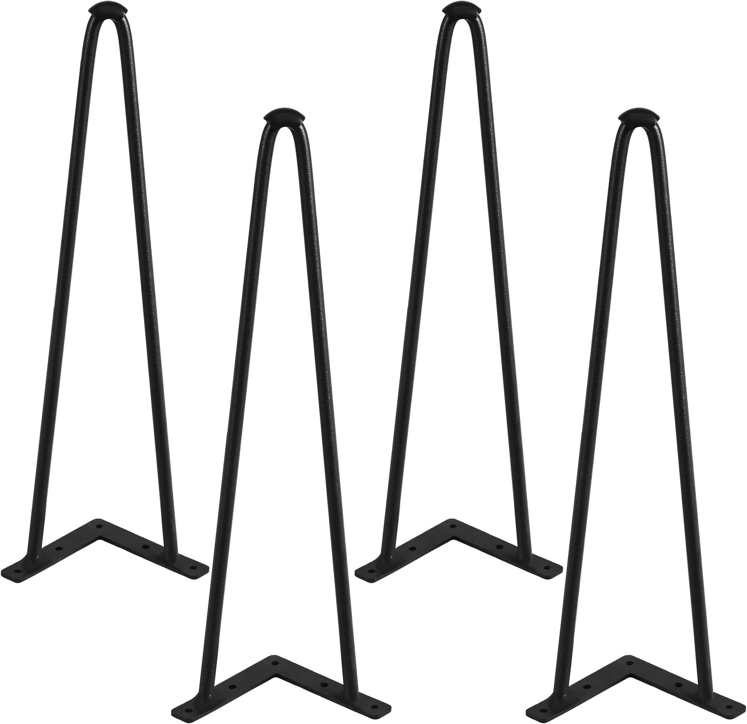 Yaheetech 4PCS Hairpin Table Legs DIY Metal Table Legs for Coffee Table Heavy Duty Furniture Tools with Screws for Desks Black 41cm/16inch