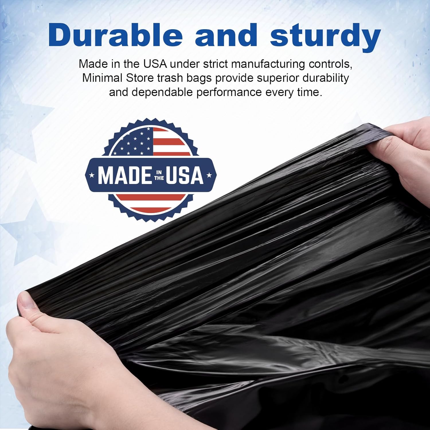 75 Count 55-60 Gallon Trash Bags, Heavy Duty Black Contractor Garbage Bags 38"x58", Large Kitchen Trash Bag for Industrial, Lawn, Leaf, Commercial Use, Tall Kitchen Trash Bags