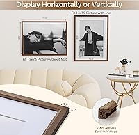 Vista 273 de Fun Memories Portarretratos de metal de 16 x 20 pulgadas con paspartú de 11 x 14 pulgadas, acabado de aluminio cepillado, parte delantera de vidrio