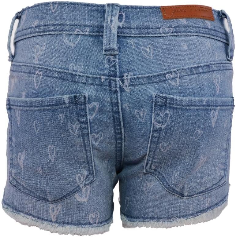 Big Girls' Heart Print Denim Short