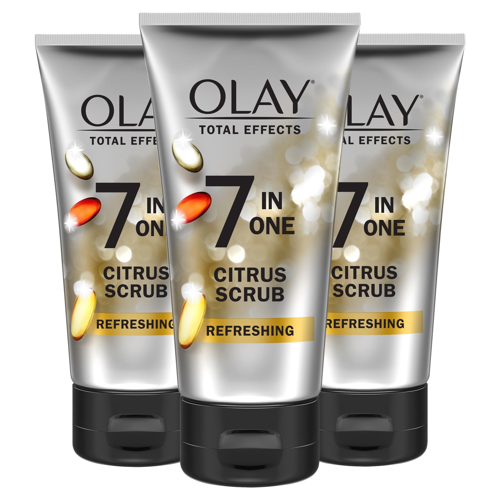Olay Total Effects Citrus Facial Cleanser and Scrub, 5 Fl Oz (Pack of 3)