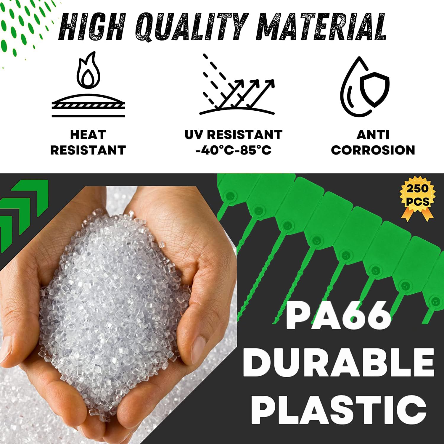 JAVIKA 1000 etichette in plastica antimanomissione, etichette per cavi, chiusura di sicurezza pull-tite, etichette per etichette per bagagli, elettronica, fascette per gestione cavi, etichette per